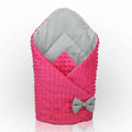 Baby Swaddle Wrap Newborn Dimple Cotton Infant Bedding Pink/ Grey