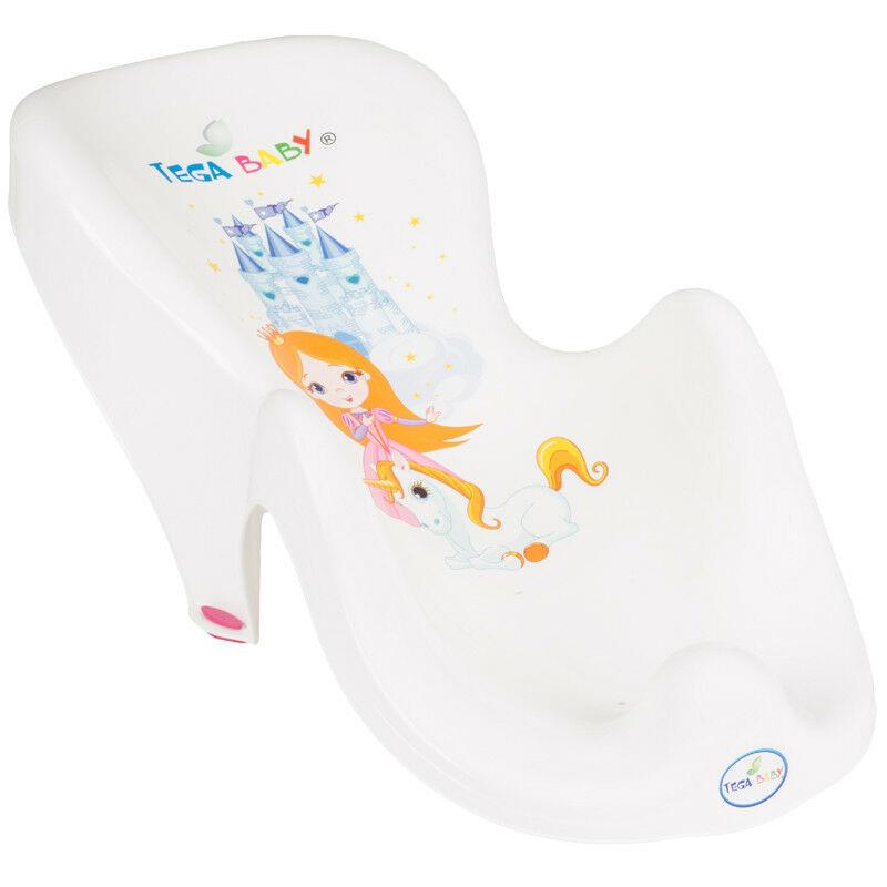 Baby Bath Support Seat Toddler Kids Anatomic Bath Chair Safe Non-Slip Tega Baby Princess White
