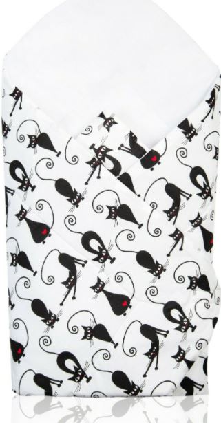 Baby Swaddle Wrap Newborn Bedding Blanket 100% Cotton Sleeping Bag Black Cat - MyHappy Baby
