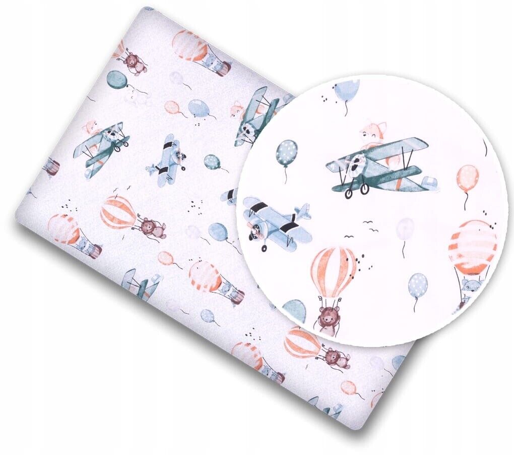 Fitted Sheet 120x60cm 100% Cotton for Baby cot Dreamy flight