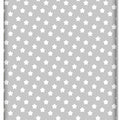 Baby Fitted Cot Bed Sheet Printed 100% Cotton Mattress 140X70cm Big White Stars On Grey