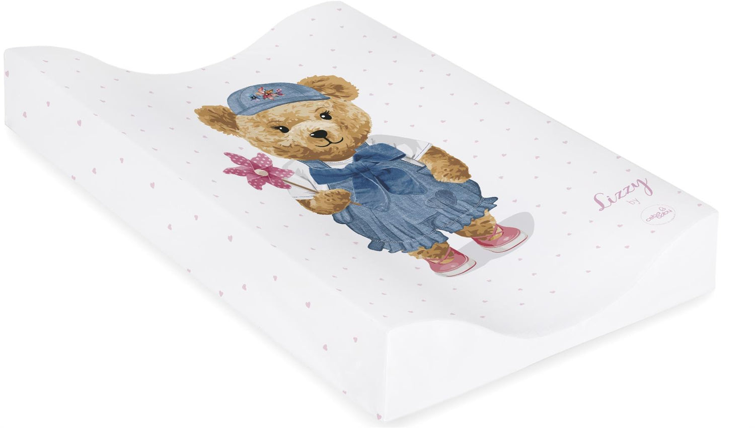 Baby Changing Mat Padded Soft Base 70x50cm Waterproof Raised Edges Fluffy Puf Lizzy