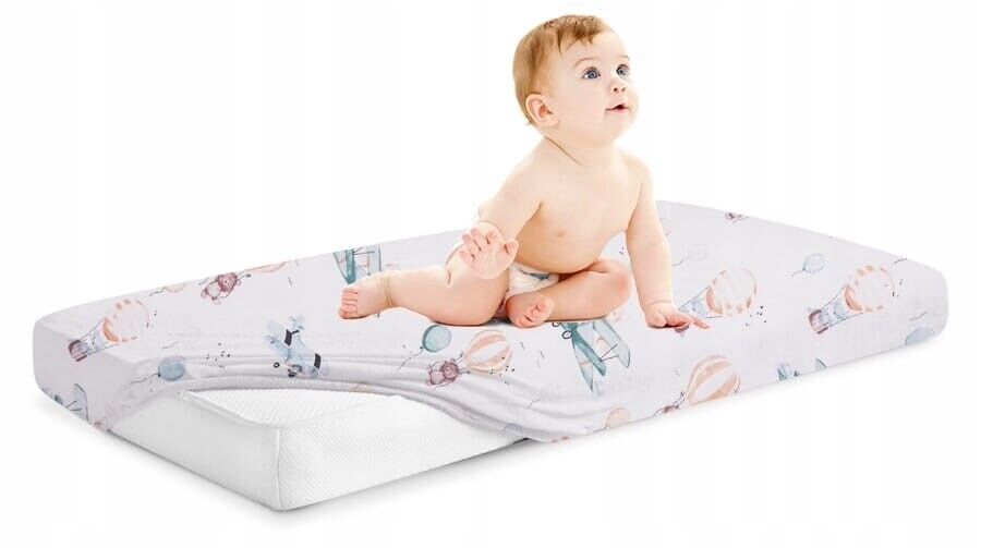 Fitted Sheet 120x60cm 100% Cotton for Baby cot Dreamy flight