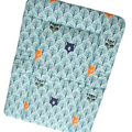 Baby 100% cotton changing mat child toddler Fox in Forest Turquoise
