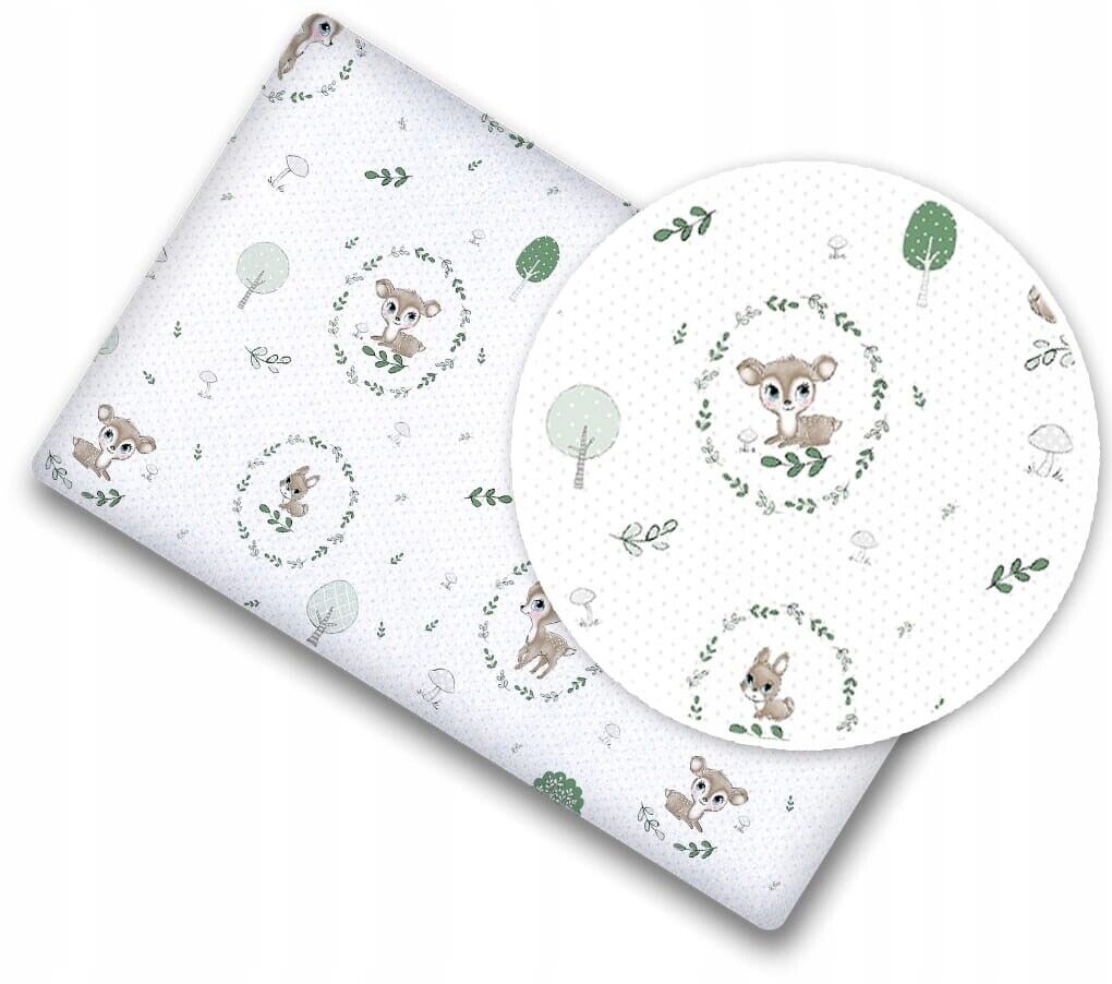Fitted Sheet 120x60cm 100% Cotton for Baby cot Fairy-tale forest