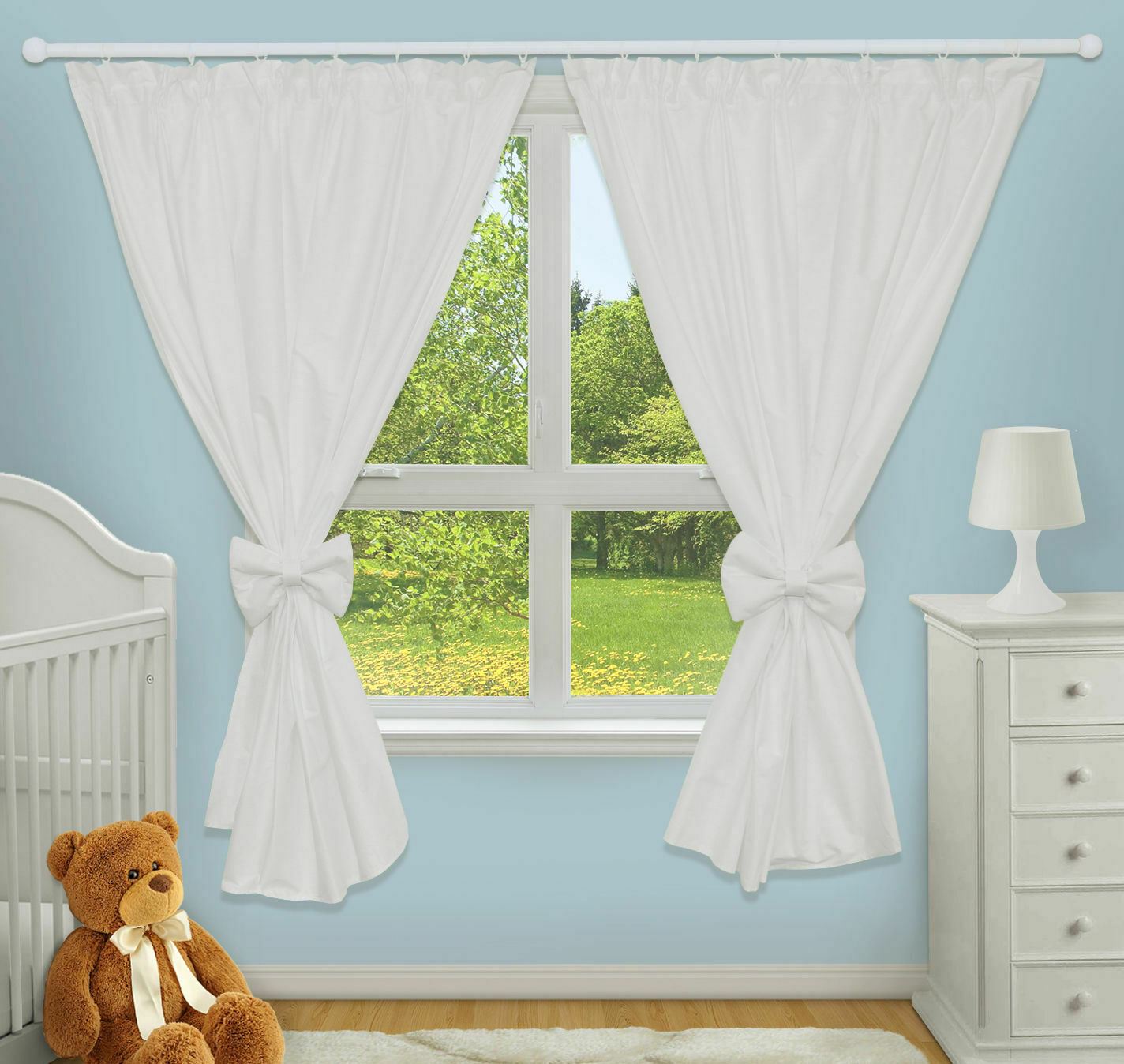 Nursery Curtains for Babies & Toddler's Bedroom White
