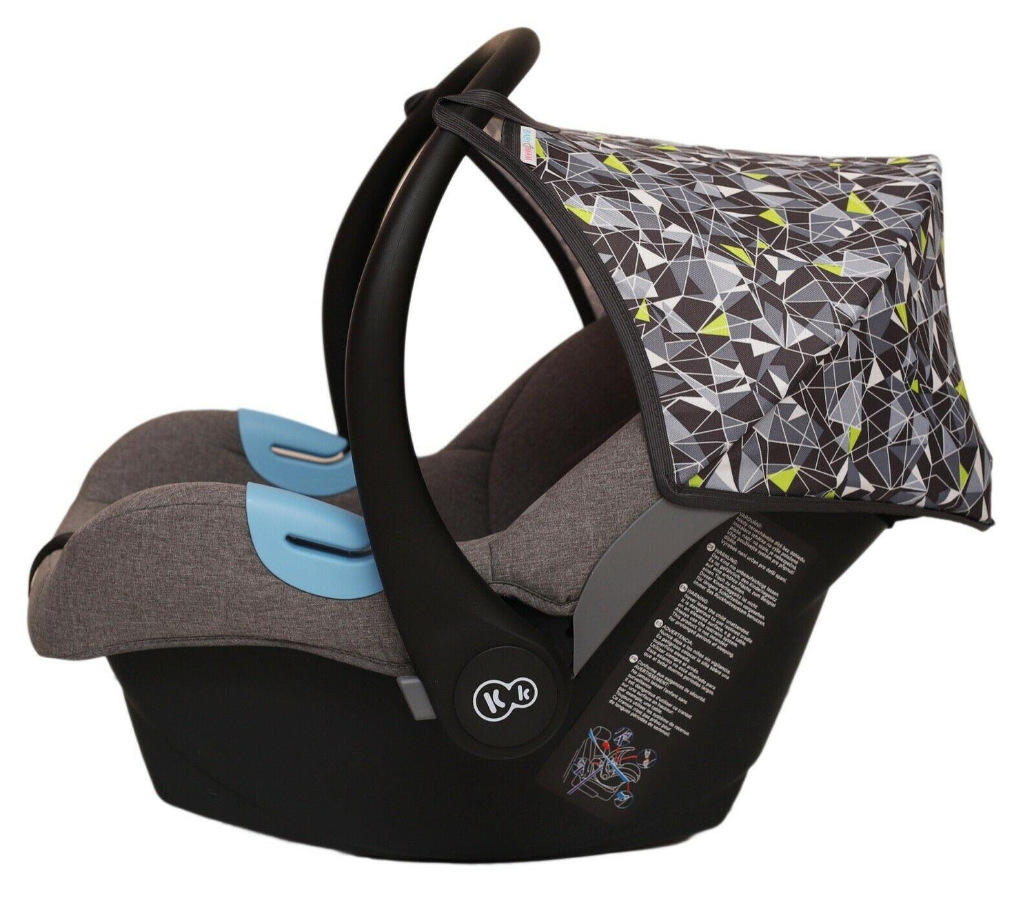 Car Seat Hood Replacement Universal Baby Cover Wind Sun Canopy Shade Waterproof - Green Pixel