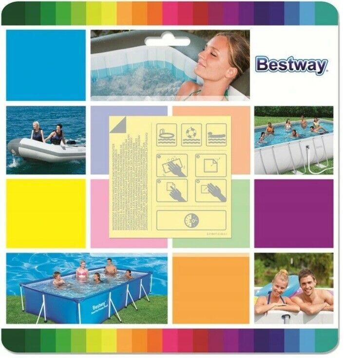 Repair Kit Bestway Adhesive Patch Swimming Pool Lay Z Spa Underwater 10Pc