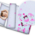 Bedding Set 4Pc Fit Kids Junior Bed 150X120 Ballerina Pink