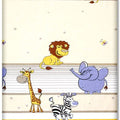 Baby Fitted Cot Sheet Printed Design 100% Cotton Mattress 120X60 cm Safari Beige