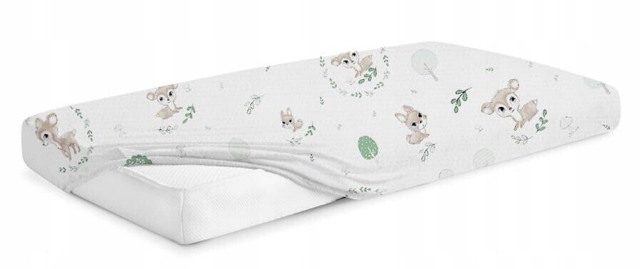 Fitted Sheet 120x60cm 100% Cotton for Baby cot Fairy-tale forest