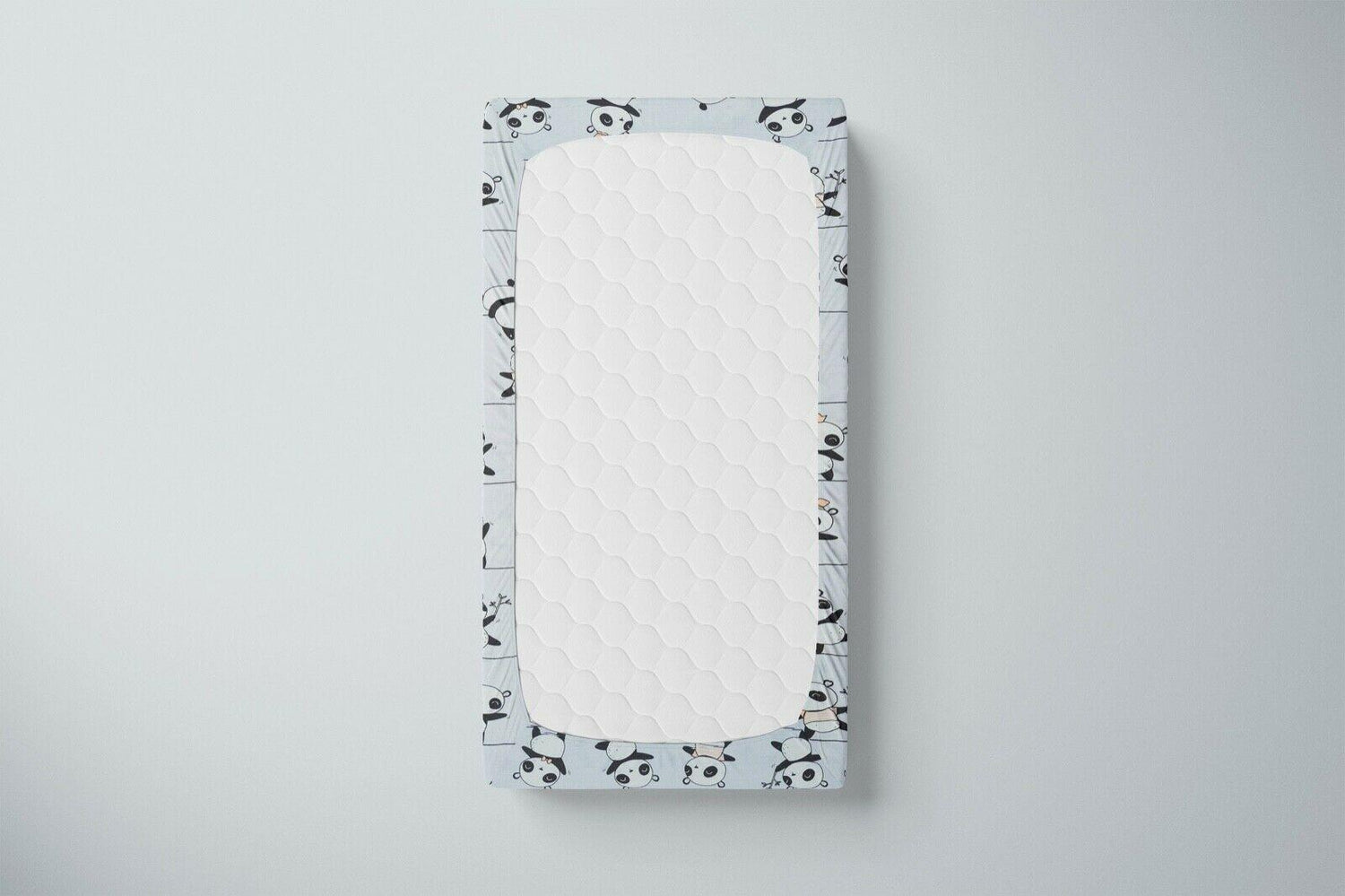 Baby Fitted Cot Bed Sheet Printed 100% Cotton Mattress 140X70cm Little Panda