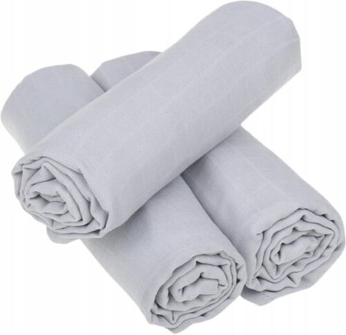 Baby Muslin Cloth Nappies Diaper Cotton 9-PACK 70x70cm Plain Grey