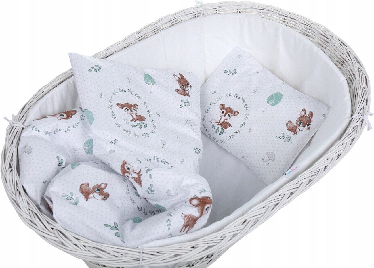 Baby Bedding Set 2pc fit Cradle/Moses basket/Pushchair 70x80cm Fairy-tale Forest