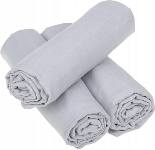Baby Muslin Cloth Nappies Diaper Cotton 6-PACK 70x70cm Plain Grey