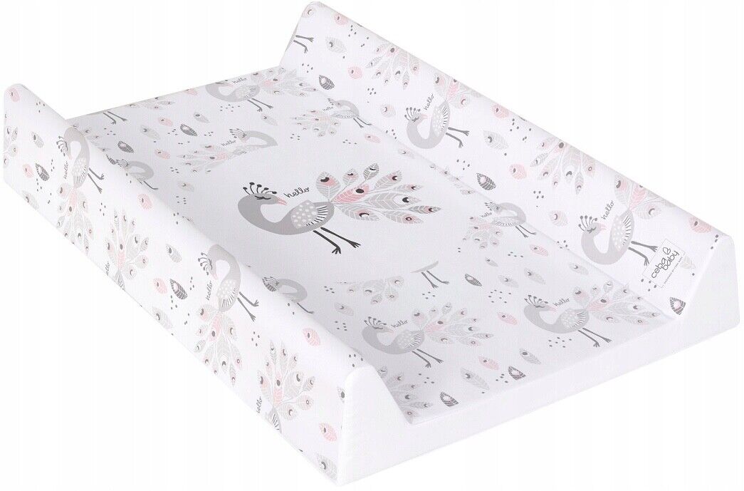 Baby Changing mat Hard Base Nursery Padded 70x50cm Fit Cot Peacock