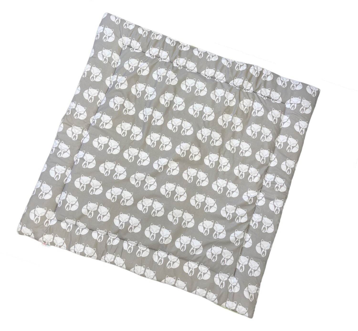 Teepee Padded Play Mat floor Double sided Cotton Baby Kids Little Foxes