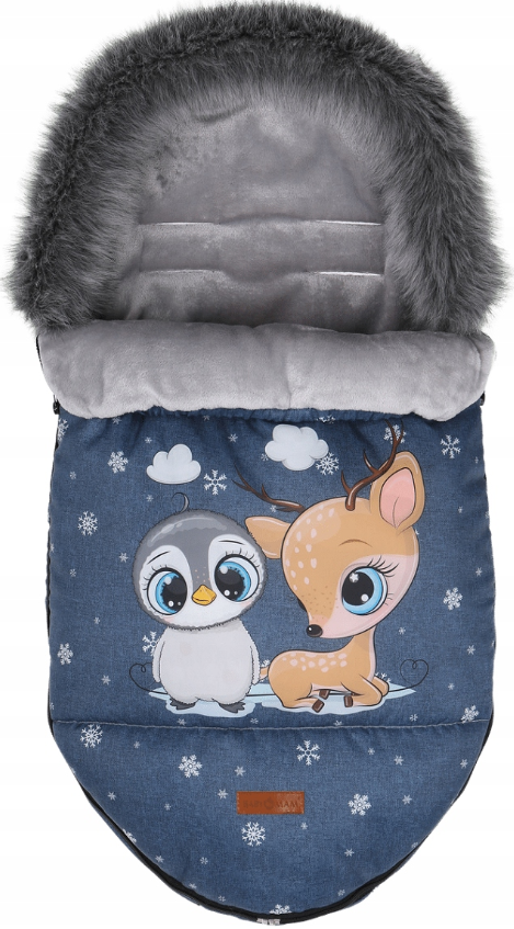 Baby Footmuff Collar Stroller Pushchair Sleeping Bag Husky Friends