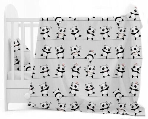 Baby Bedding Set 4PC Cotton 135x100cm Pillow Duvet Fit Cot bed Little Panda