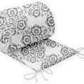 Padded Bumper all-round to Fit Baby Cot all-round Cotton 360cm Folklore grey