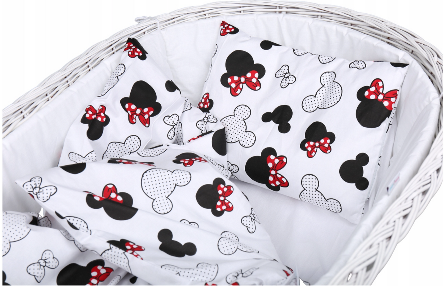 Baby Bedding Set 2pc fit Cradle/Moses basket/Pushchair 70x80 Bow Ears