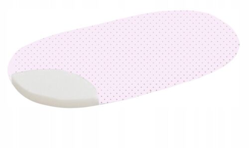 Fitted Sheet 100% Cotton 80x38cm for Baby Moses Basket Pram Dots pink