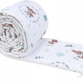 Padded Baby Bumper To Fit Cot 120x60 All Around 100% Cotton 360cmr Fairy-Tale Forest