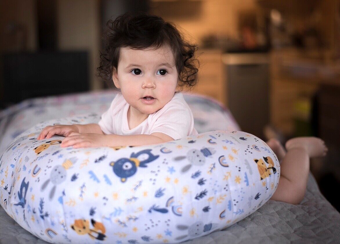 Baby Feeding Pillow + Cover Pregnancy Nursing Cotton Forest friends
