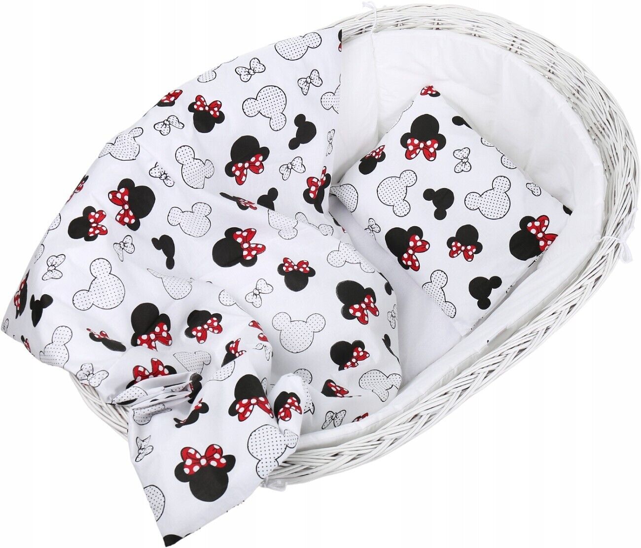 Baby Bedding Set 5pc Nursery Cotton Pillow Duvet Bumper 70x80cm Bow Ears