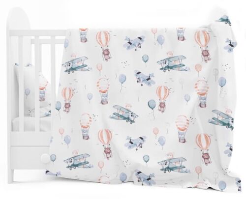 6Pc Baby Bedding Set Bumper All-round Pillow Duvet Fit Cot 120x60cm Dreamy Flight