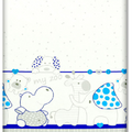Baby Fitted Junior Bed Sheet Printed 100% Cotton Mattress 160X70cm Zoo Blue
