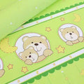 Baby Fitted Junior Bed Sheet Printed 100% Cotton Mattress 160X70cm Window Green