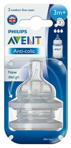 Avent 2 Teats with Variable Flow 3m +