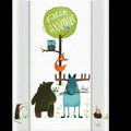 Baby Changing Mat Hard Base 80X50cm Fit To Cot Bed 140X70cm Forest Animals