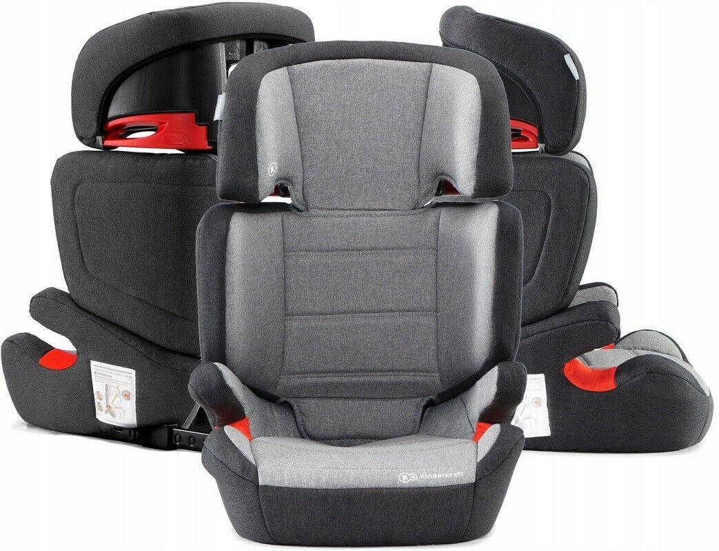 Car Seat Kids Kinderkraft Junior Fix Child 2 3 Group 15-36Kg Isofix Ece R44/04 Black
