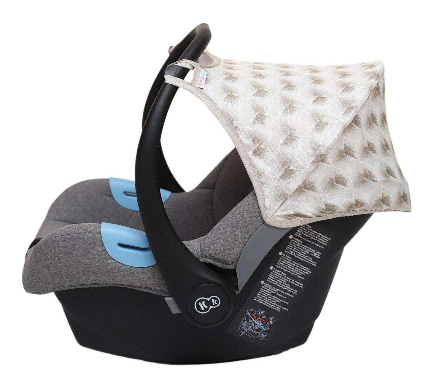 Car Seat Hood Replacement Universal Baby Cover Wind Sun Canopy Shade Waterproof - Diamond Beige