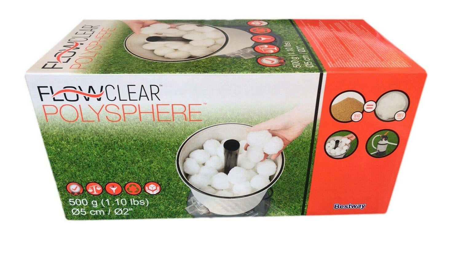 Bestway Flowclear Polysphere Filter Balls 500G Swimming Pool Water Clarifier