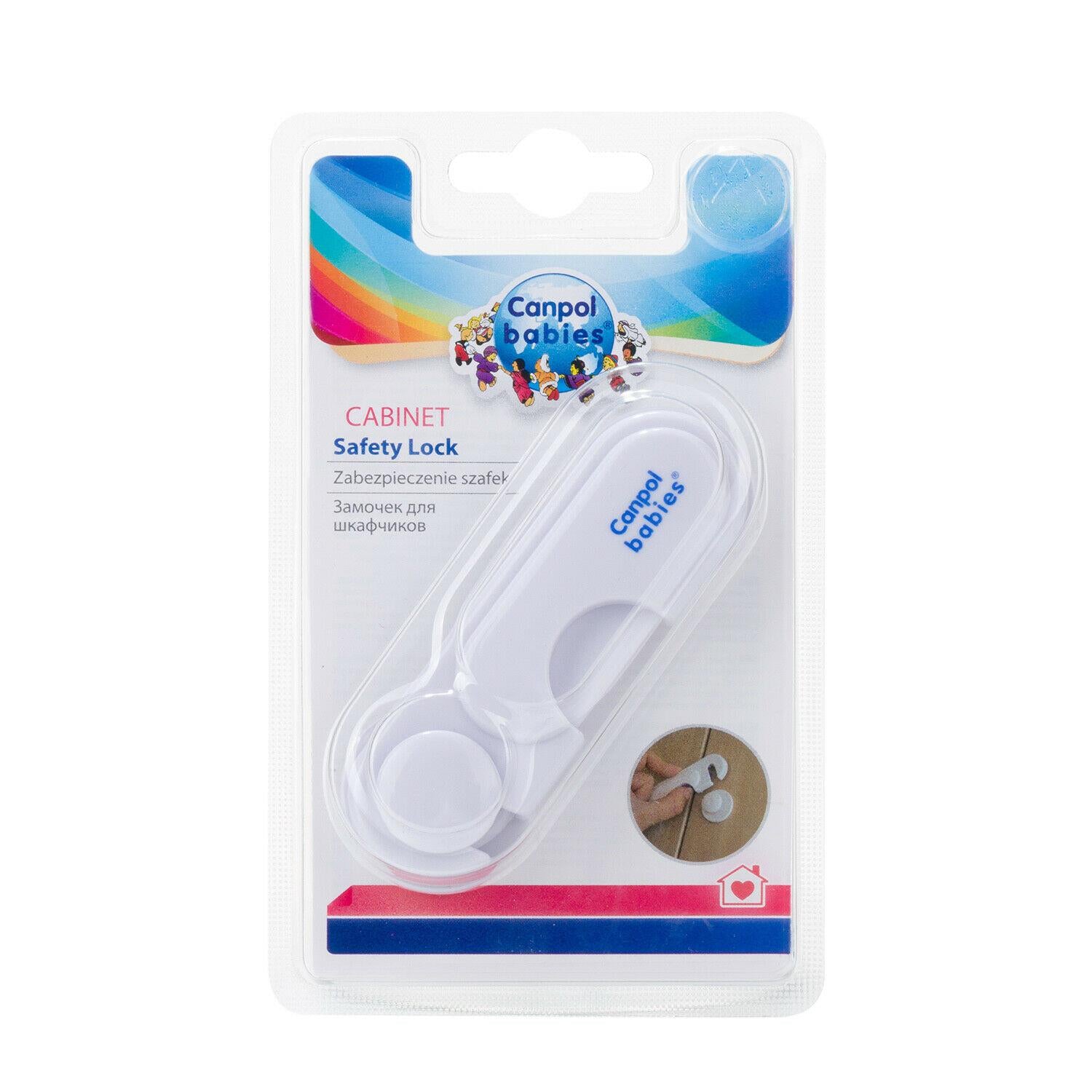 Safety Lock Canpol Adhesive Child Baby Cabinet Door Fridge Drawer Cupboard White