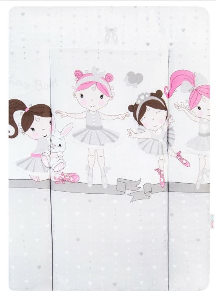 Baby 100% cotton changing mat child toddler Ballerina grey