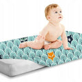 Baby Fitted Junior Bed Sheet Printed 100% Cotton Mattress 160X70cm Fox In Forest Turquoise