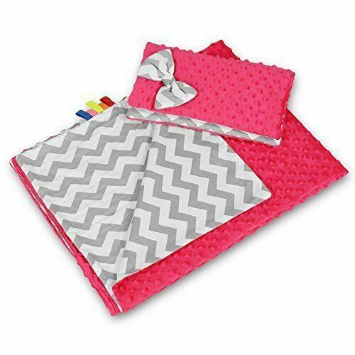 Warm Baby Blanket Dimple Quilt Pillow 100X75cm Pink - Zig Zag