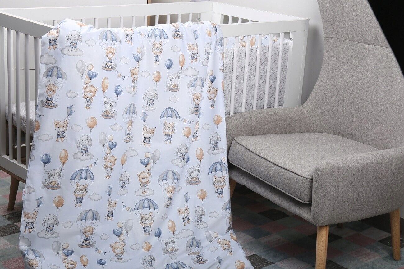Baby Bedding Set 2pc fit Cot Cotton 100% 120x90cm Walk in the clouds