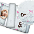 Bedding Set 4Pc Fit Kids Junior Bed 150X120 Ballerina Grey