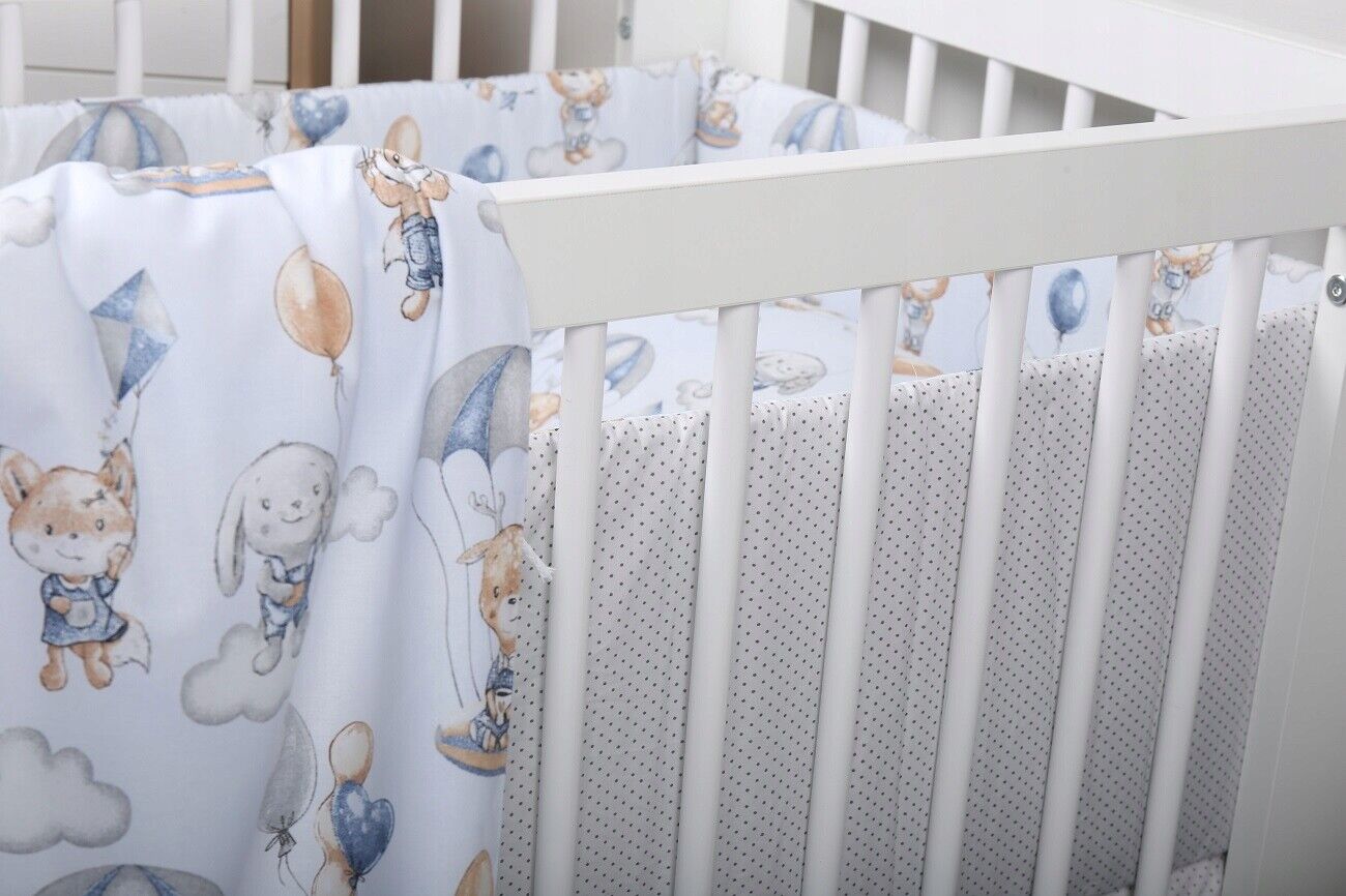 Baby Bedding Set 2pc fit Cot Cotton 100% 120x90cm Walk in the clouds