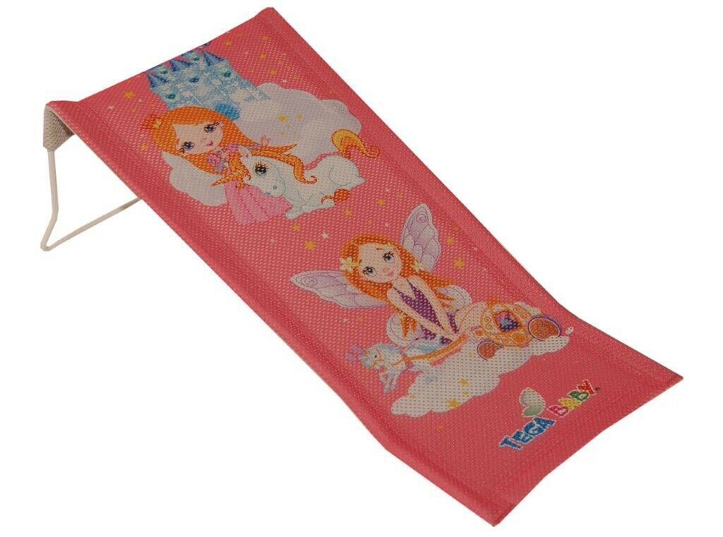 Baby Newborn Bath Pad Soft Seat Deckchair Safety Support For Bathing Princess Pink