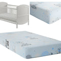 Baby Fitted Cot Bed Sheet Printed 100% Cotton Mattress 140X70cm Sweet Animals Blue