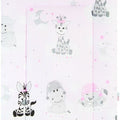 Baby 100% cotton changing mat child toddler Sweet animals pink