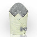 Baby Swaddle Wrap Newborn Dimple Cotton Infant Bedding Cream/ Small Stars On Grey