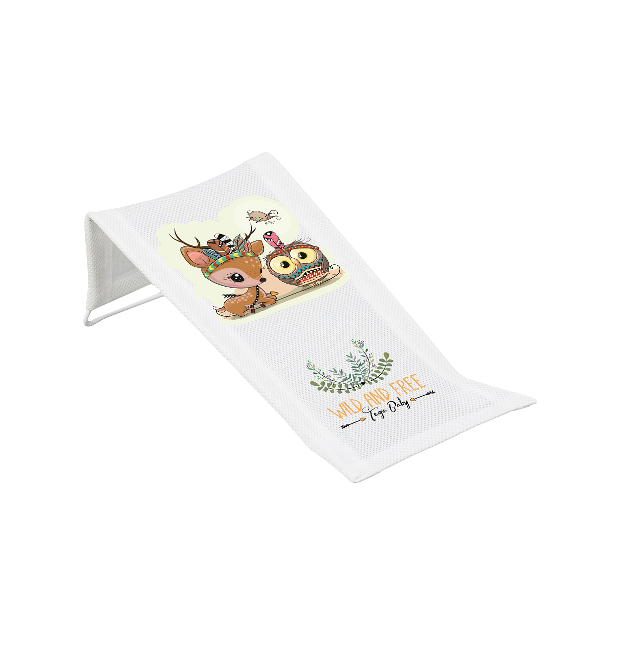 Baby Newborn Bath Pad Soft Seat Deckchair Safety Support For Bathing Wild West /Deer