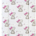 Baby 100% cotton changing mat child toddler Teddy Girl Bear Grey